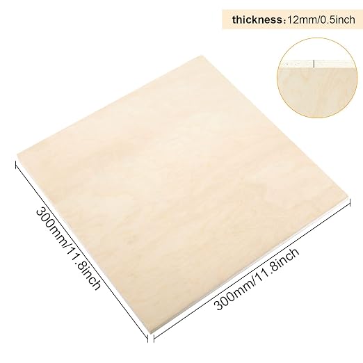CertBuy 12" x 12" Plywood Board 1/2 Thick, 4 Pack Plywood Squares, Baltic Birch - Image 2