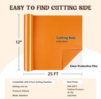 guangyintong Heat Transfer Vinyl Orange HTV Rolls, Matte Surface HTV Vinyl - Image 2