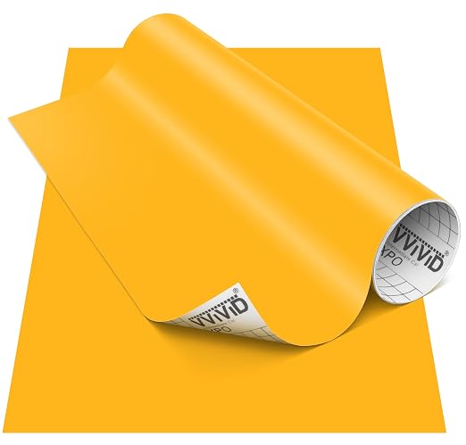 VViViD DECO65 Matte Pastel Golden Yellow Permanent Adhesive Craft Vinyl by VVIVIDVINYL