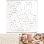 Free-Motion Quilting Ruler Template, Professional Acrylic Meander Stipple Ruler by SiKiWagz
