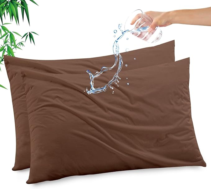Gogreen Bamboo Rayon Waterproof Pillow Protector, Breathable Pillow Cover by GOGREEN