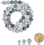 48pcs Natural Matte Tree Agate Gemstone Beads，8mm Frosted Round Loose Stone - Image 2