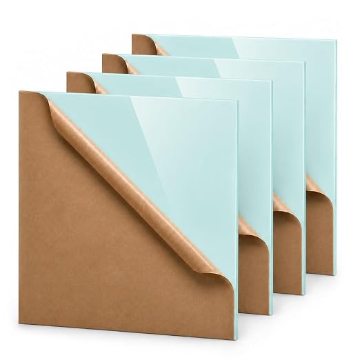 Macaron Pastel Cast Acrylic Sheets 12x12 1/8" | Dual finish matte & glossy cast by DAMOYE