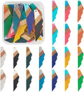 FASHEWELRY 20Pcs Natural Resin Wood Charms 3 Tone Wooden Earring Blanks by FASHEWELRY