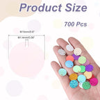 MECCANIXITY 700 Pcs Flat Round Sequins 15mm/0.6 Inch Loose Paillettes Craft - Image 2