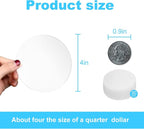 30 Pcs 4 Inch Acrylic Blanks Clear Round Acrylic Circles | Plastic Ornaments - Image 3