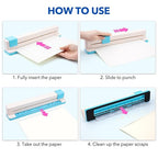 30 Holes Binding Punch, Loose Leaf Paper Punch Machine, Portable Hand Pushed - Image 4