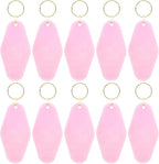 10pcs Blank Hotel Keychains Bulk Vintage Motel Keychain Vinyl Keychains Gold by Nwsrayu