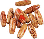 300pcs Mixed Painted Drum Wood Spacer Beads, BetterJonny Barrel Wood Beads - Image 7