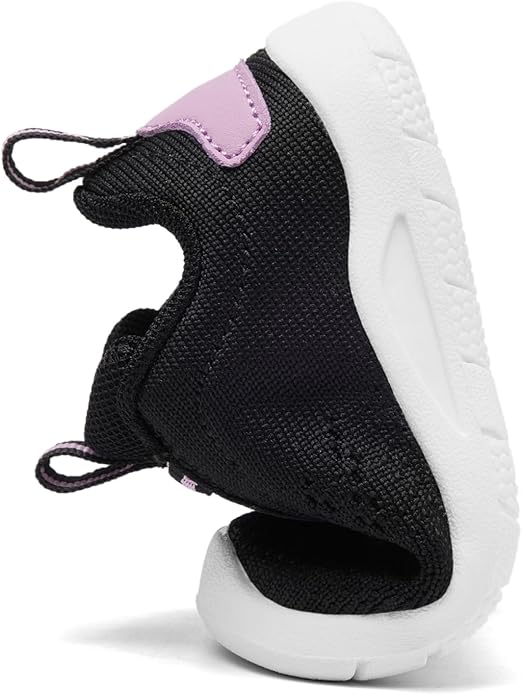 MORENDL Toddler Slip On Sneakers Baby Walking Shoes Non-Slip Breathable Unisex Pink Mesh Lace-Up Athletic Sneakers Infant Running Shoes