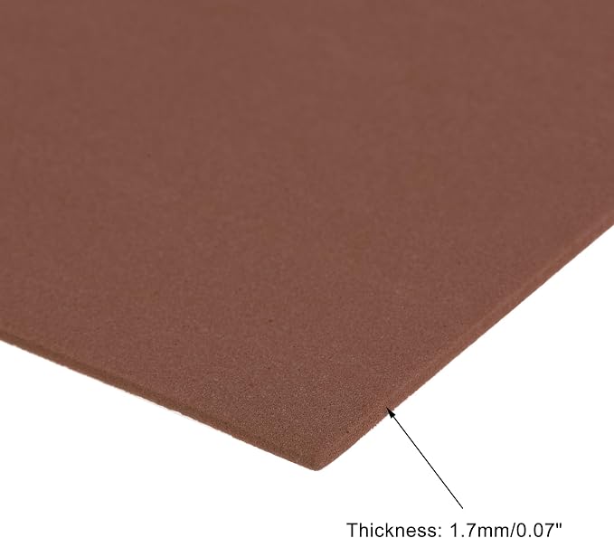 uxcell Coffee EVA Foam Sheets, 11.8x7.9 in 2mm Thick Handicraft Foam Paper - Image 3