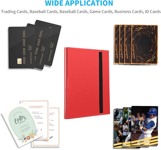 Upgraded 9 Pockets Trading Card Collection Binder, 360 Book Holder Album - Image 5