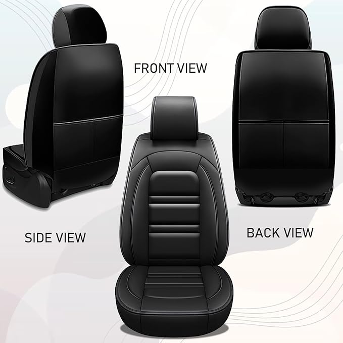 Seat Cover for Toyota Sienna 2004-2025 | Car Seat Covers Front Seats, Waterproof Seat Protectors, Automotive Front Seat Covers (Front Seat, Black)