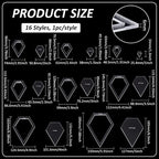 BENECREAT 16 Sizes Jewel Quilting Template, Acrylic Intricate Sewing Machine - Image 2