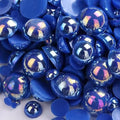 1000PCS Mixed Sizes 3/4/5/6/8/10mm Flatback Half Round Pearls Gems by Unknown
