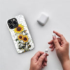 ZHEGAILIAN Case for iPhone 15 Pro Max, Sunflower Faux Stained Glass Effect - Image 3