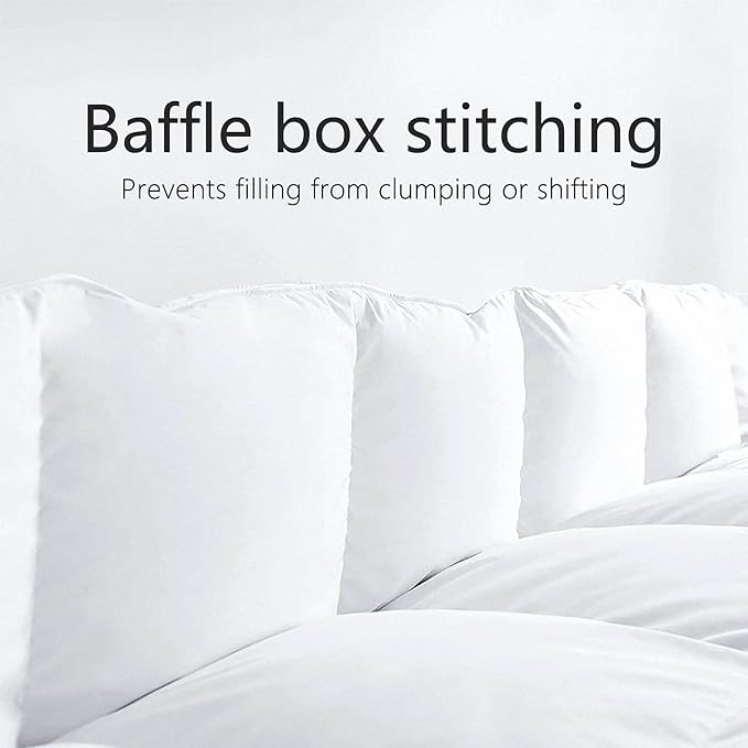 TEXARTIST Premium 2100 Series Full Comforter All Season Breathable White - Image 3