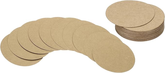 PATIKIL 2inch Circle Card Stock, Kraft Color by PATIKIL