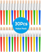Anezus 30 Kids Paint Brushes Set - Image 3