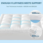 YUGYVOB California King Mattress Topper Extra Thick, and Breathable Mattress - Image 4
