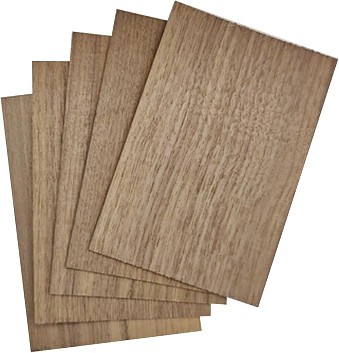 MUXGOA 20 Pcs Walnut Wood Sheets, Unfinished Thin Lumber Solid Wood by MUXGOA