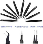 Tweezers Precision Set, Easily Life 10pcs ESD Tweezers Set, Anti Static - Image 2