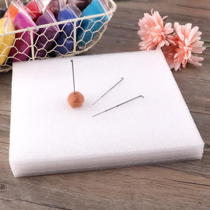 Luxshiny 6pcs Needle Felting Foams Pad Wool Felting Pin Cushion Flat Panel Foam - Image 7