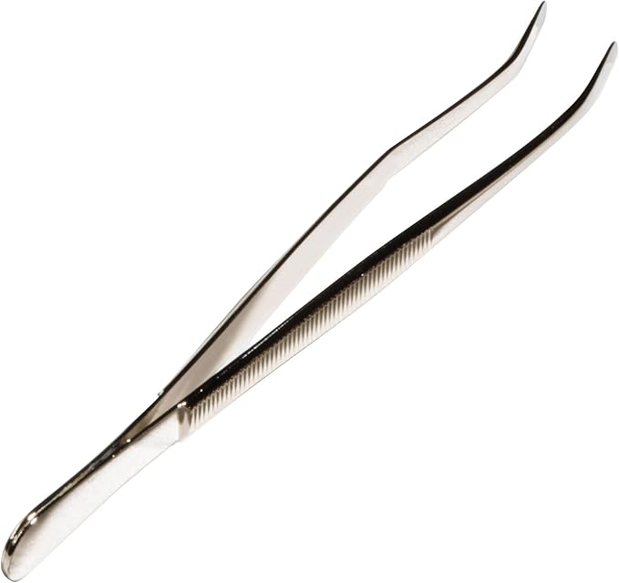 Lighthouse Tongs for Coins and Stamps, 12 cm, Tweezer Design: Curved by Leuchtturm