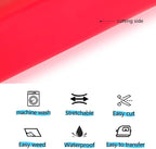guangyintong Fluorescent Heat Transfer Vinyl Neon Red HTV Rolls, HTV Vinyl - Image 2