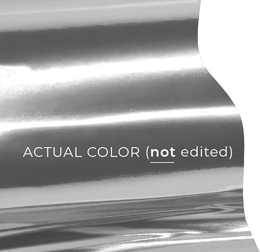 VViViD Chrome Silver Gloss DECO65 Permanent Adhesive Craft Vinyl - Image 2