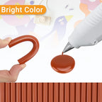 Brick Red Hot Glue Stick, Manarty 48 PCS Full Size 0.43" Dia x 4" Long Hot Melt - Image 3