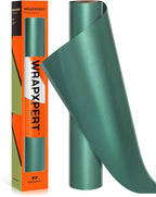 WRAPXPERT Metallic Green HTV Heat Transfer Vinyl Roll, Heat Press Vinyl by WRAPXPERT