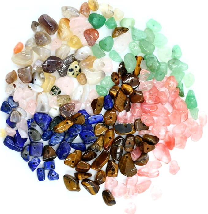 Crystal Chips with Holes for Jewelery Making 5mm-8mm Natural Gemstone Beads - Image 4