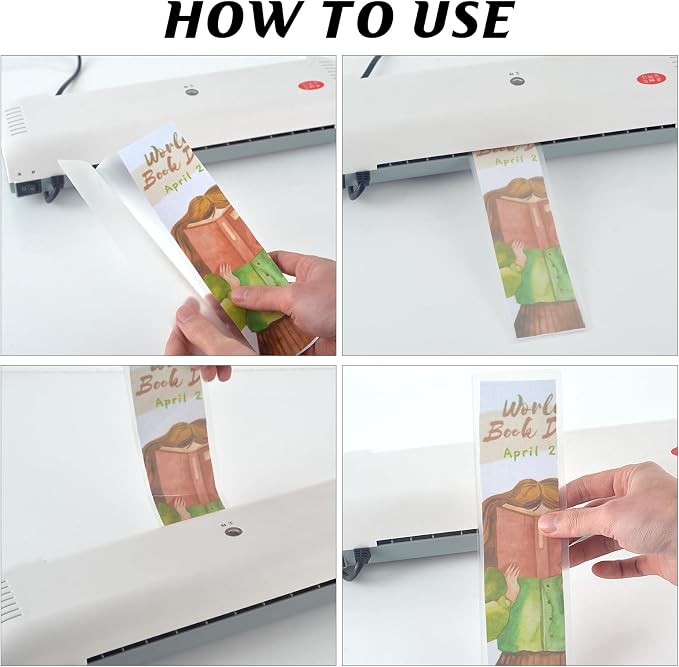 200Pcs Bookmark Laminating Pouches 2x8inch Hot Laminator Sleeves 5 Mil - Image 4