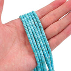 160pcs 4x2mm Blue Turquoise Heishi Disc Rondelle Spacer Natural Stone Semi - Image 3