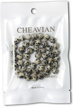45PCS 8mm Natural Dalmatian Stone Round Loose Beads - Image 5