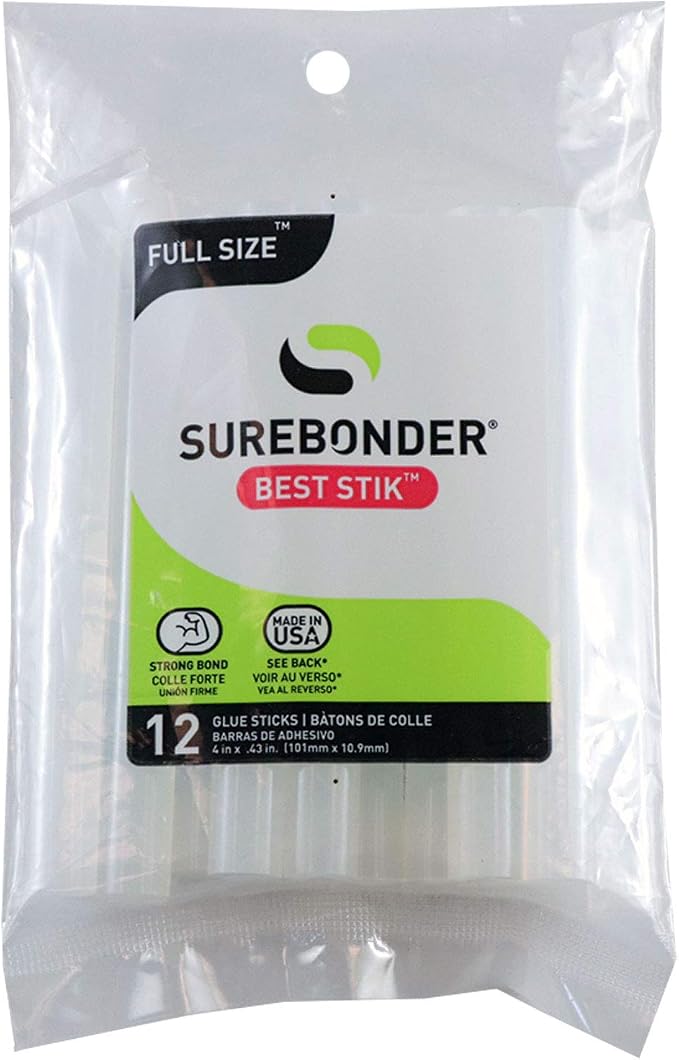 Surebonder Best Stik Heavy Duty Acrylic Hot Glue Sticks, 40% Stronger Bond by Surebonder