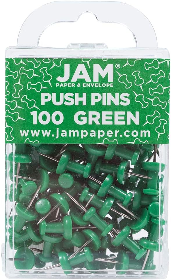JAM PAPER Colorful Push Pins by JAMPaper