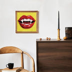 Doodlream Red Lip Needle Kit for Beginner, 9.4"x 9.4" Halloween Fanged Mouth - Image 6