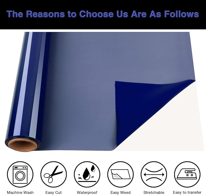 TORC Blue Puff 3D HTV Vinyl Heat Transfer, Team Apparel | Easy Cut & Weed | - Image 2