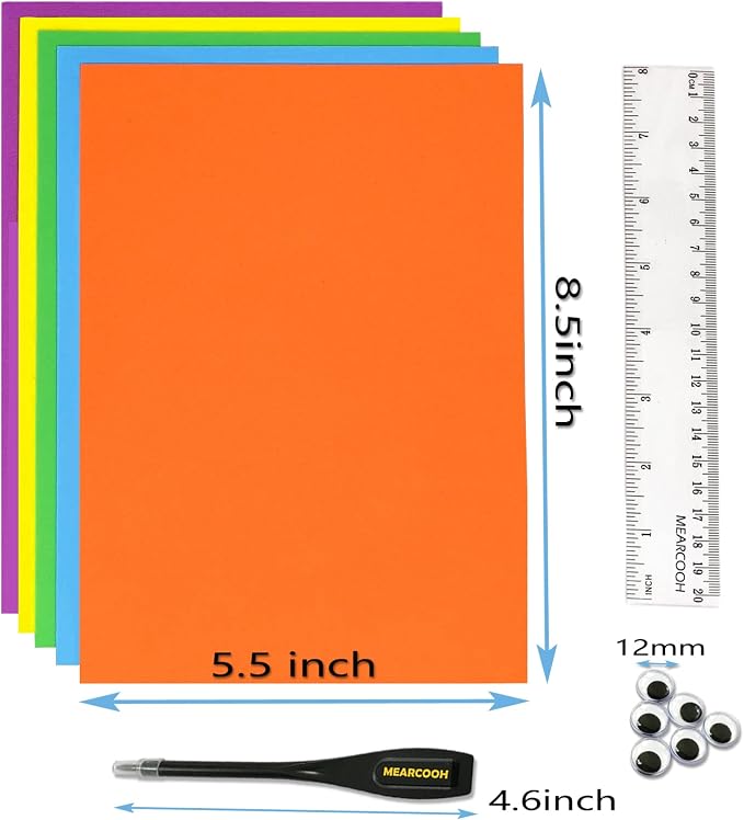84PACK Foam Craft Sheets 8.5x5.5 inch Eva Color Bulk Foam Paper Set - Image 2