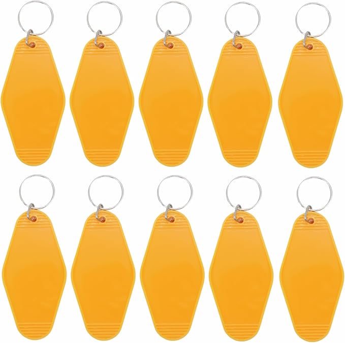 10pcs Blank Hotel Keychains Bulk Vintage Motel Keychain Vinyl HTV printing by Nwsrayu