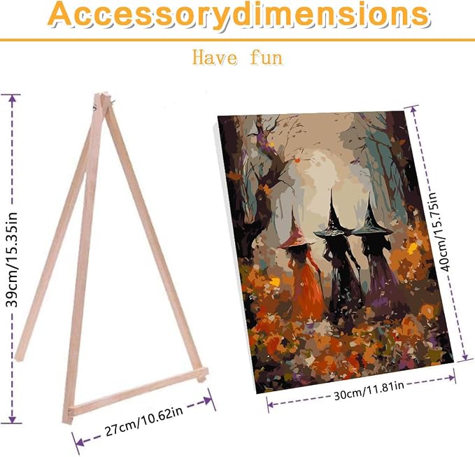 Halloween Framed Paint by Numbers Kits - Image 2