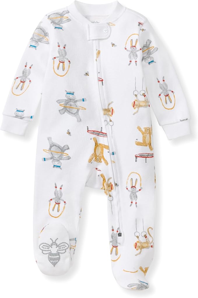 Burt’s Bees Baby Boys' One-Piece Sleep and Play 100% Organic Cotton PJs