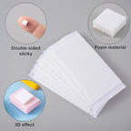 Joez Wonderful 8 Sheets Foam Adhesive Squares, Precut Squares Strips Foam Tape - Image 3
