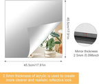 18x18 in Acrylic Mirror Sheet for Wall, 2.5mm Plastic Wall Mirror | Non Glass - Image 2