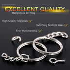 Swpeet 450Pcs 1" 25mm Sliver Key Chain Rings Kit, Including 150Pcs Keychain - Image 3