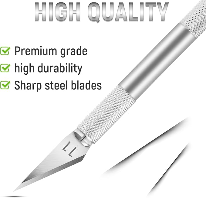 Jetmore 10 Pack Exacto Knife Set, Hobby Knife, SK-5 High Carbon Steel Craft - Image 4
