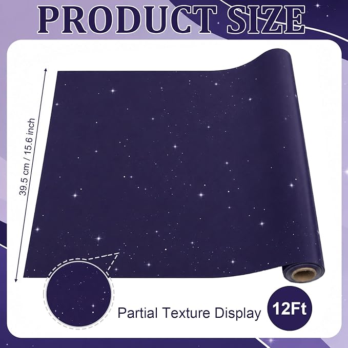 Outer Space Bulletin Board Paper Roll Non-Woven Galaxy Fabric Bulletin Board - Image 2