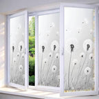 IVN Privacy Window Film Stained Glass Window Cling Dandelion Decorative Static by IVN